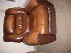 Bwn Leather Reclining Armchairs Brown Leather Reclining....